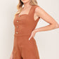 TERRACOTTA CHIC WOVEN ROMPER