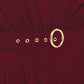 DARK CHERRY COLUMN WOVEN JUMPSUIT
