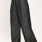METALLIC HOURGLASS WOVEN WIDE LEG PANTS