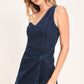 DOWNTOWN DARLING DENIM SKORT ROMPER