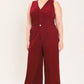 MERLOT CITY MUSE WOVEN TWILL JUMPSUIT