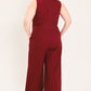MERLOT CITY MUSE WOVEN TWILL JUMPSUIT