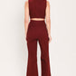 MERLOT CITY MUSE WOVEN TWILL JUMPSUIT
