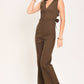RICH ESPRESSO WOVEN JUMPSUIT