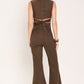 RICH ESPRESSO WOVEN JUMPSUIT