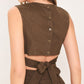 RICH ESPRESSO WOVEN JUMPSUIT
