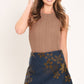 COPPER BLOSSOM WOVEN SKORT