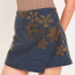 COPPER BLOSSOM WOVEN SKORT