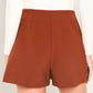 Flying Tomato spiced horizon rust Tencel side-zip skort with front and back pockets, casual and stylish for warm weather.