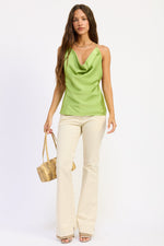 Emory Park Aegir Top in avocado color, stylish casual tops with a relaxed fit, suitable for everyday wear.