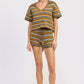 Emory Park Daela Shorts in brown multi-color fabric, casual shorts with a relaxed fit and stylish design.