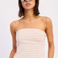 Pink ivory striped Nerina Tube Top from Emory Park, featuring a fitted design and lightweight fabric.