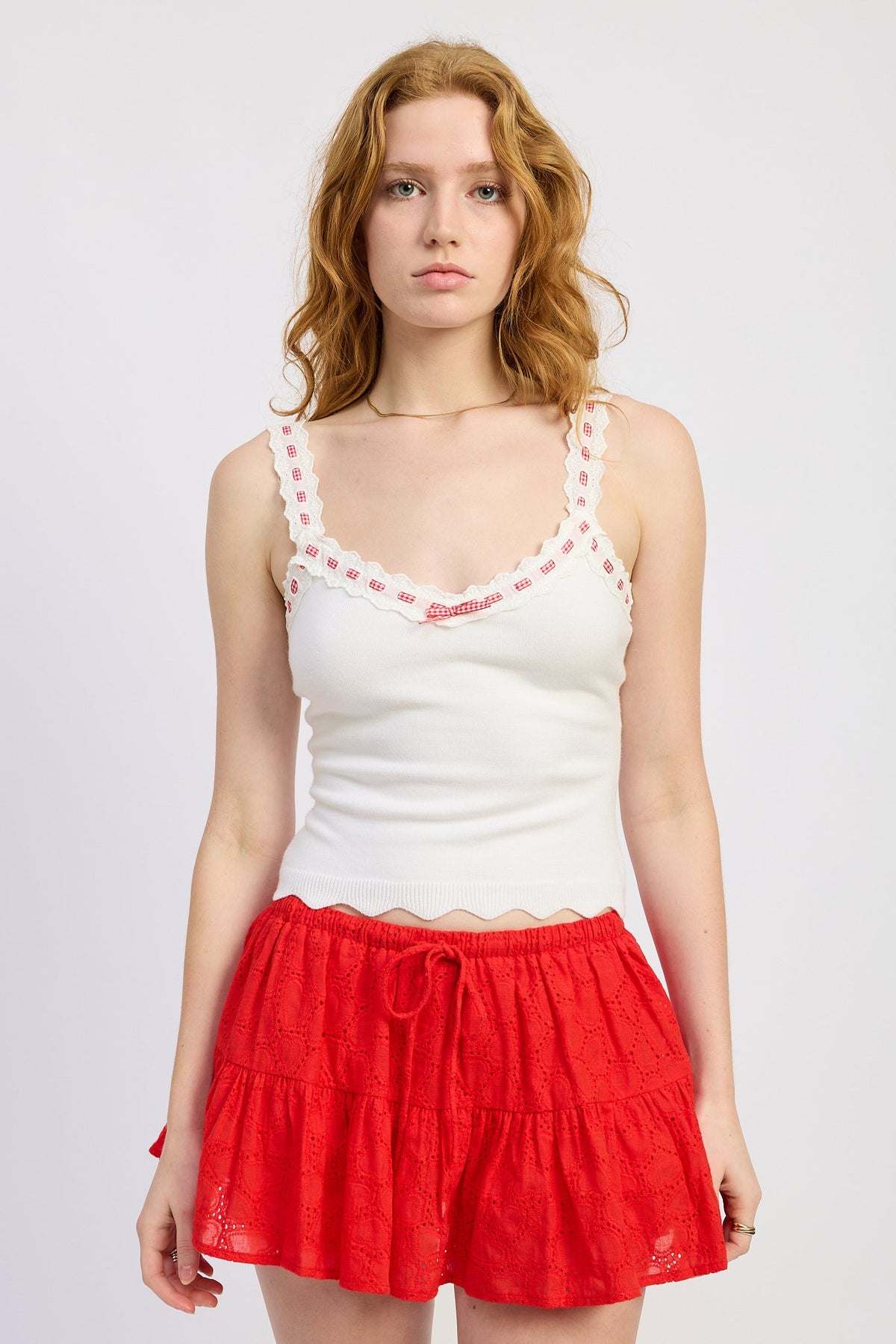 Off-white Aruna Top by Emory Park, stylish women's sleeveless blouse with a relaxed fit and subtle detailing, perfect for casual wear.