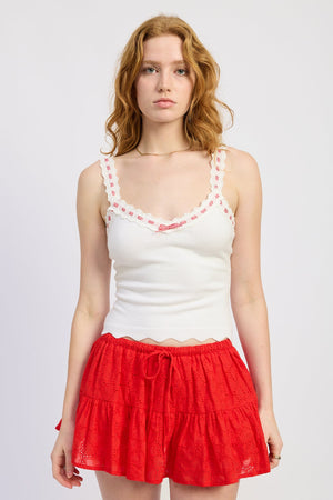 Off-white Aruna Top by Emory Park, stylish women's sleeveless blouse with a relaxed fit and subtle detailing, perfect for casual wear.