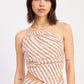 Red stripe Marisol top by Emory Park, featuring a stylish sleeveless design and comfortable fit.