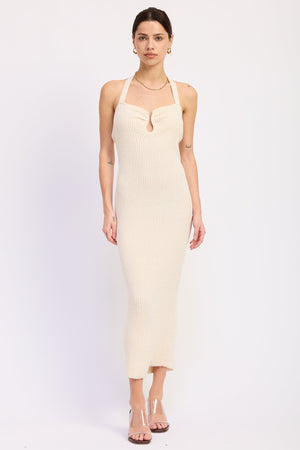 Emory Park Tamsin midi dress in ivory, stylish women's dress with a flattering fit and elegant design, perfect for special occasions