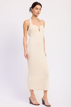 Emory Park Tamsin midi dress in ivory fabric, featuring a stylish and elegant design, perfect for dressy occasions.