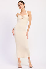 Emory Park Tamsin midi dress in ivory, stylish dress with elegant design, showcased on a model.
