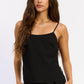 Black Emory Park Melanie Top, stylish sleeveless blouse with a relaxed fit, perfect for casual or office wear.