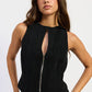 Black Emory Park Eden Top, stylish women's blouse with a relaxed fit, displayed on a white background.