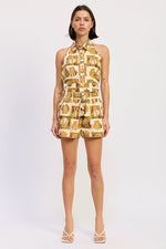 Emory Park Helga Shorts in shell multi, lightweight casual shorts with colorful pattern and relaxed fit.