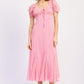 Pink Bellis Midi Dress by Emory Park featuring a flowy silhouette and elegant design.