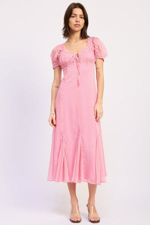 Pink Bellis Midi Dress by Emory Park featuring a flowy silhouette and elegant design.