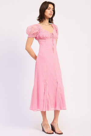 Pink Bellis Midi Dress by Emory Park, showcasing a stylish and elegant dress with a flattering fit and flowing fabric.