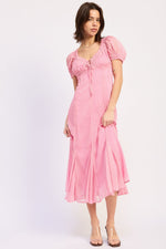Pink Bellis Midi Dress by Emory Park featuring a flowy silhouette and elegant design, perfect for casual or semi-formal occasions.