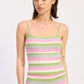 Emory Park Naomi top in lime pink multi with sleeveless design, lightweight fabric, and stylish fit.