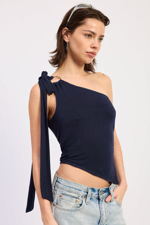 Navy Karla Top by Emory Park, stylish women's casual top with a soft fabric and relaxed fit, perfect for everyday wear.