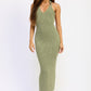 Emory Park Kerensa Midi Dress in green, stylish women's dress with a flowy silhouette and elegant design.
