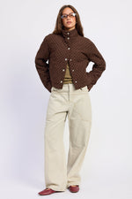 Emory Park Calista Jacket in espresso, stylish outerwear with a fitted design, displayed on a hanger against a neutral background.
