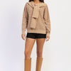 Hailey Sweater - Beige Merlot Stripe