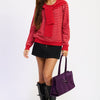 Hailey Sweater - Red Blush Stripe