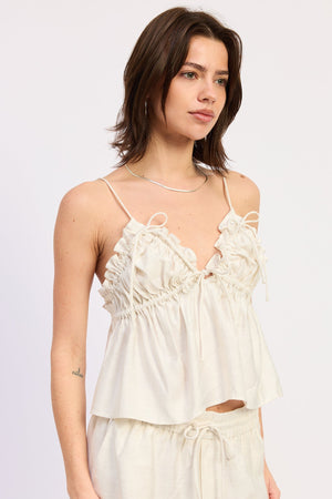 White Bexley top by Emory Park, featuring a stylish design with a comfortable fit, perfect for casual or dressy occasions.