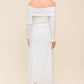 Flying Tomato All a Fantasy Sweater Midi Dress in ivory, featuring cozy knit fabric and a stylish, relaxed fit.