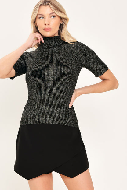 MIDNIGHT ESSENTIAL BLACK SWEATER TOP