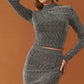 BRUNCH AT NOON EMBELLISHED TOP AND SKIRT SET