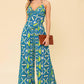 STUN LIKE ME NAVY WOVEN TOP AND PANT SET