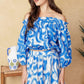 SUNSET SASHAY BLUE TOP AND SKIRT SET