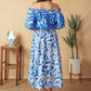 SUNSET SASHAY BLUE TOP AND SKIRT SET