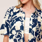 SLOW MORNINGS NAVY WOVEN TOP AND SHORTS SET