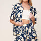 SLOW MORNINGS NAVY WOVEN TOP AND SHORTS SET