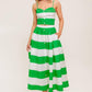 INFINITE FLARE GREEN WOVEN TOP AND SKIRT SET