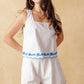 CONFIDENT SENSATION WOVEN TOP AND SHORT SET