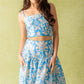 LITTLE MOMENTS WOVEN TOP AND SKIRT SET