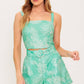 FEELS LIKE FREEDOM MINT WOVEN TOP AND SHORT SET