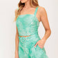FEELS LIKE FREEDOM MINT WOVEN TOP AND SHORT SET