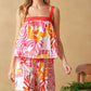 OVER YOU AGAIN WOVEN TOP AND PANT SET